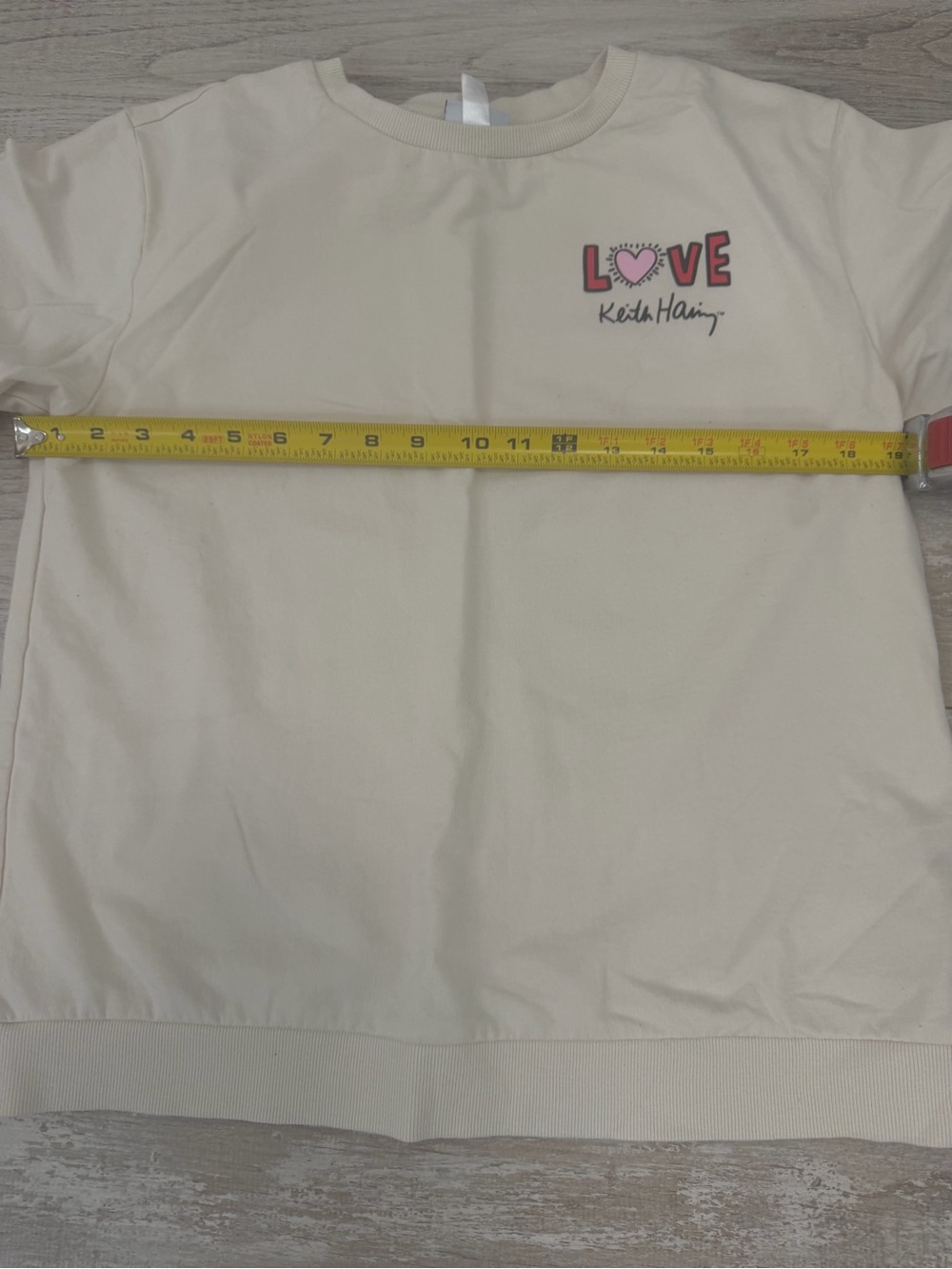 Keith Haring LOVE Cream Sweatshirt Jogger Set M EUC Lounge Co-Ord - Picture 7 of 10